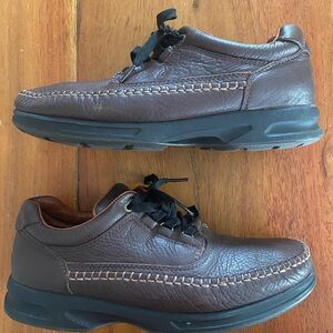 Clarks Live Well Walk Well Men's Brown Leather Oxford lace up Casual Shoes 10M